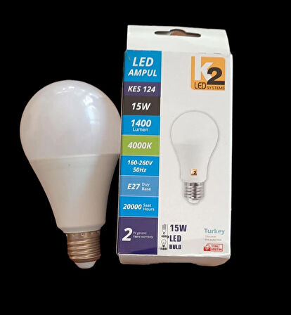 KENDAL KES124 15W 1400LM 4000K E27 DUYLU LED AMPUL