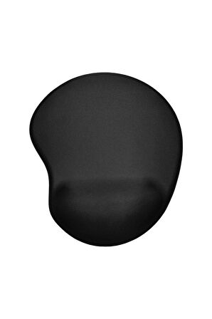 🖥️ Siyah Bilek Destekli Mouse Pad – Ergonomik Sünger Doldurmalı, Kaymaz Tabanlı, Oval Tasarım Fare Altlığı