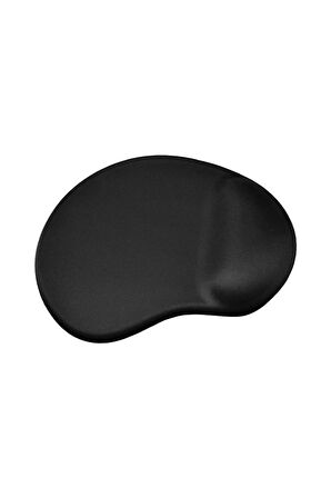 🖥️ Siyah Bilek Destekli Mouse Pad – Ergonomik Sünger Doldurmalı, Kaymaz Tabanlı, Oval Tasarım Fare Altlığı