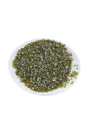 Kesme Boncuk İçten Boyalı Açık Yeşil 2x1,5 mm (100 Gr 4000 Adet)