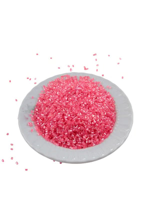 Kesme Boncuk İçten Boyalı Fuşya 2x1,5 mm (100 Gr 4000 Adet)