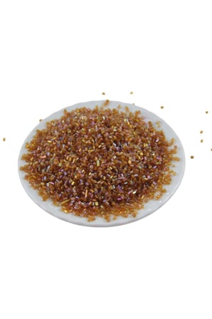 Kesme Boncuk Koyu Kehribar 2x1,5 mm (100 Gr 4000 Adet)