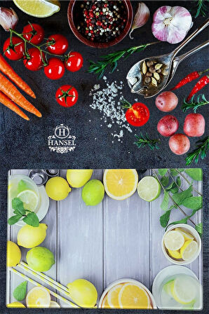 Cam Kesme Tahtası Ve Sunum Tablası Kırılmaz Çizilmez Kaymaz 35cm X 25cm