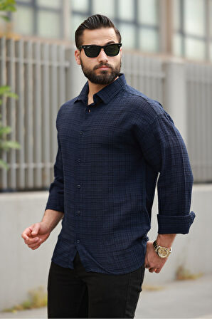 Oversize Keten Karışımlı Basic Salaş Gömlek