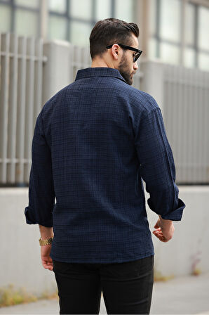 Oversize Keten Karışımlı Basic Salaş Gömlek