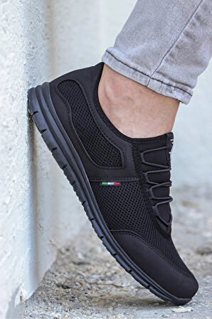 Kevın Siyah Siyah Rahat Taban Günlük Yürüyüş Koşu Erkek Sneaker Spor Ayakkabı KEVIN-5045