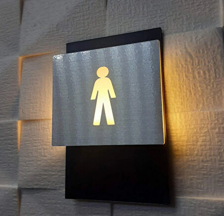 Kadın&erkek Ikonlu Işıklı Wc Yönlendirme Seti