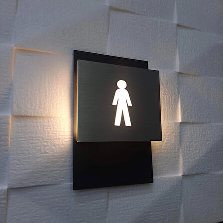 Kadın&erkek Ikonlu Işıklı Wc Yönlendirme Seti
