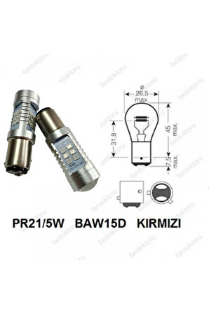 FORD FOCUS HATCHBACK ARKA STOP LED KIRMIZI AMPUL PR21/5W