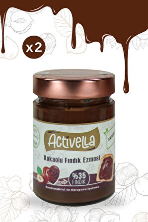 Activella Kakaolu Fındık Ezmesi 330gr %35 Fındıklı X2