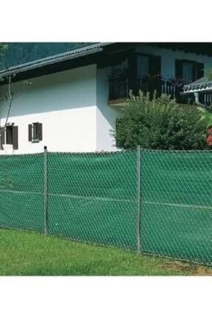 YEŞİL 2x14mt Gölgelik File %95 Lik Gölgelik Kumaş Kolonlu Kuş Gözlü Çit Brandası