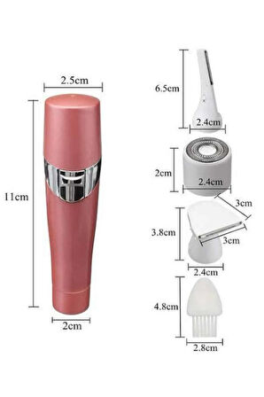 Yüz, Kaş ve Tüm Vücut Epilasyon Aleti3 Başlıklı Epilatör Tüm Cilt Tiplerine Uygun