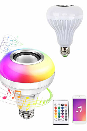 RGB Bluetooth Hoparlör Akıllı Rgb Led Işık Renk Değiştirme Ses Bombası Ampül Görünümlü