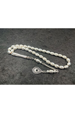 El Boy Olarak Hazırlanmış Alman Gümüş Tesbih Sertifikalı 5691