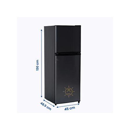 Çift Sistem Cool Life 138 Litre Antrasit Buzdolabı 12/24/220 Volt