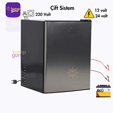 Çift Sistem Cool Life  71 Litre Antrasit Buzdolabı 12/24/220 V