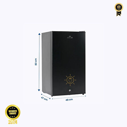 Çift Sistem Cool Life 90 Litre Siyah Buzdolabı 12/24/220 Volt
