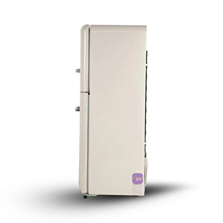 Cool Life Çift Sistem Retro 138 12/24/220 V Bej Buzdolabı