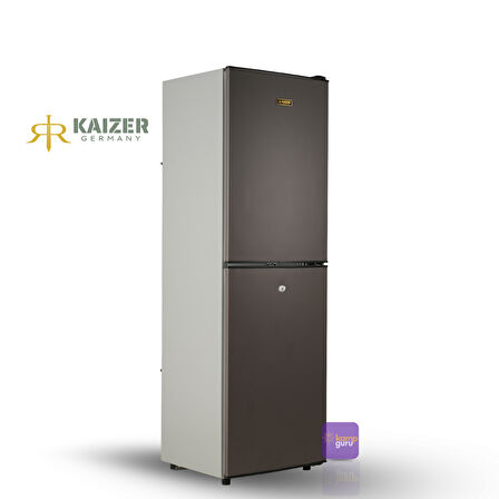 KAiZER Germany Çift Sistem 240 Buzdolabı ALTTAN BUZLUK -ANTRASİT 12 / 24 / 220 Volt