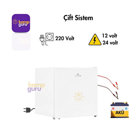 Çift Sistem Cool Life 45 Litre Beyaz Buzdolabı 12/24/220 Volt
