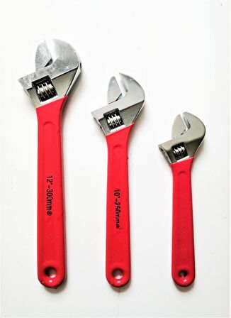 Kgc İzoleli Kurbağacık İngiliz Anahtarı 3'lü Set Takım 8'' 10'' 12''