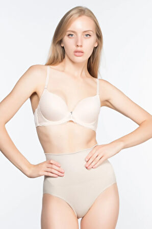 Kadın Bej Dikişsiz Düşük Bel Double Slip Korse