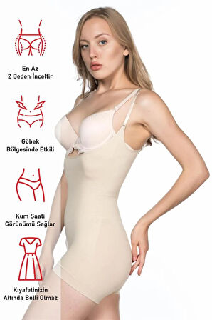 Siyah 2058 Göğsü Açık Kısa Paça Boy Korse