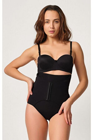 2932 Kadın Yelek Agraflı Lazer Kesim Slip Korse