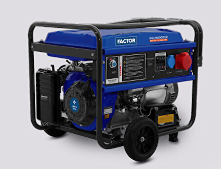 FACTOR KGL 10000 CE3 Benzinli Jeneratör 10 kVA Marşlı ve İpli Trifaze