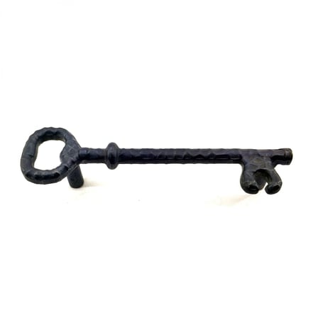 Antika Tarz Dekoratif Pirinç Anahtar Şeklinde Kapı Çekme Kolu, Mobilya, Sandık, Kutu Kulbu - 128Mm,