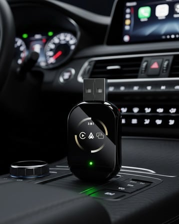 Araç İçi Kablosuz Carplay Android Auto Airplay Adaptörü