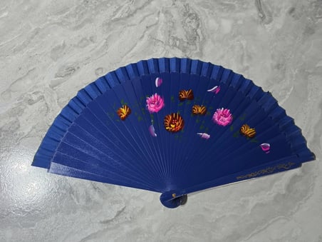 Bambu Çift Taraflı Yelpaze Karışık Renkler 12'Li Paket