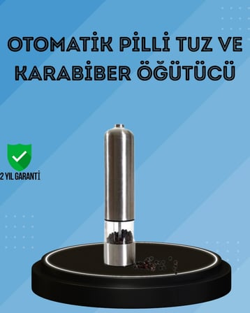 Pilli Baharat Değirmeni Karabiber Tuz Ve Baharat Öğütücü