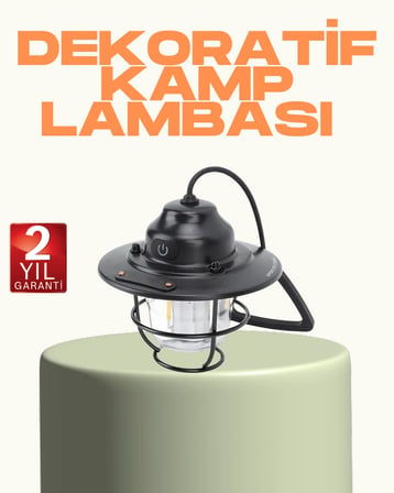 Hafif Ve Taşınabilir Retro Tasarım Kamp Lambası