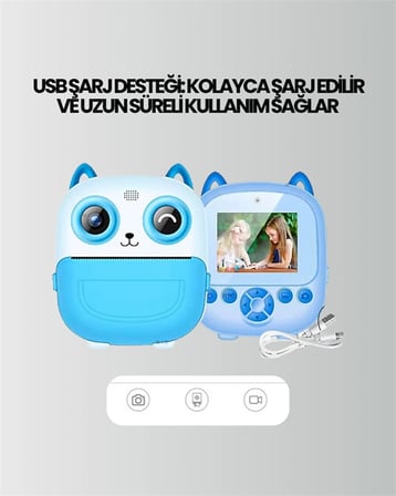 Termal Yazıcılı Dijital Kamera – Usb Şarjlı, Hd Video Destekli