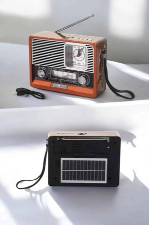 Nostaljik Radyo Usb,aux Ve Sd Kart Girişli Bluetooth Bağlantılı
