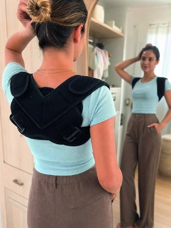 Klavikula Bandajı Köprücük Kemiği Destekli Dik Duruş Atı Ayarlanabilir Sırt Desteği