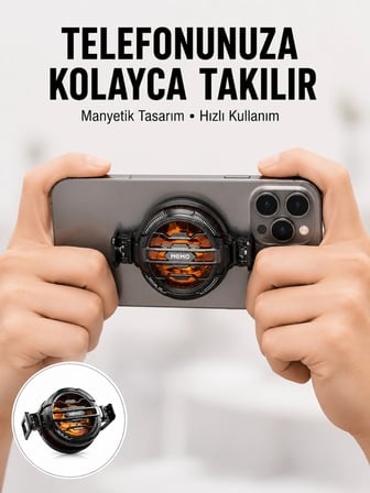 Telefon Soğutucu | Led Işık Efektli | Power Aparatlı | Sessiz Ve Taşınabilir Model Yeni Nesil