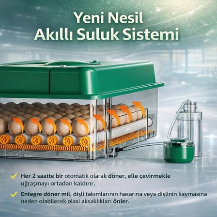 Fx-128 Model Tam Otomatik Kuluçka Makinesi – Çift Katlı, Çift Güç Sistemli, Su Hazneli Yeni Nesil İnkübatör