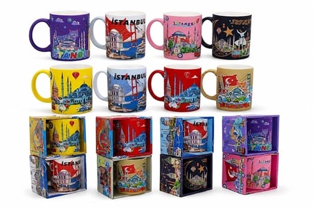 İstanbul Temalı Porselen Kupa Bardak Alk5829