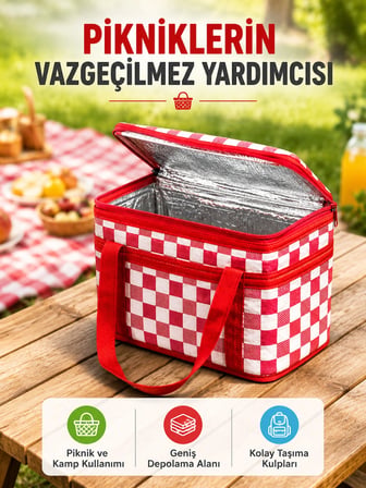 25 Litre Geniş Hacimli Termos Çanta Dayanıklı Fermuarlı Isı Korumalı Taşıma Çantası