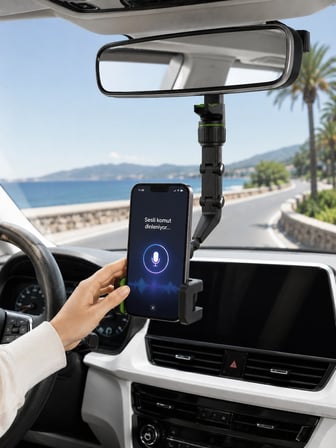 Dikiz Aynası Telefon Tutucu Katlanabilir Ayarlanabilir Araç İçi Telefon Standı