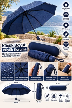 Kapsül Şemsiye Lacivert