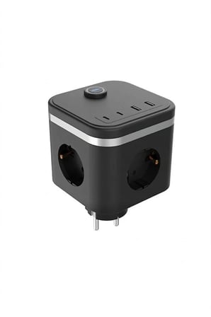 Termal Akım Korumalı Isıya Dayanıklı 3’lü Duvar Tipi Priz 2x Usb 2x Typce 3680 W