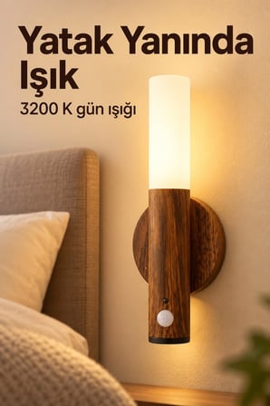 Çift Taraflı Bantlı Şarjlı Led Duvar Lambası