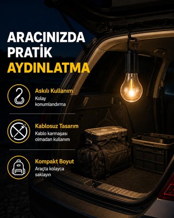 Çok Yönlü Asma Kancalı Kamp Işığı