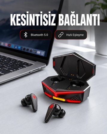 Kablosuz Bluetooth Kulaklık Led Işıklı Yeni Nesil