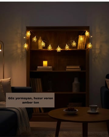 Dekoratif Ramazan Led Işık Pilli Cami Tasarımlı Zincir Aydınlatma Yeni Nesil