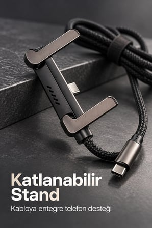 Type C Şarj Kablosu Çinko Alaşım Gövdeli
