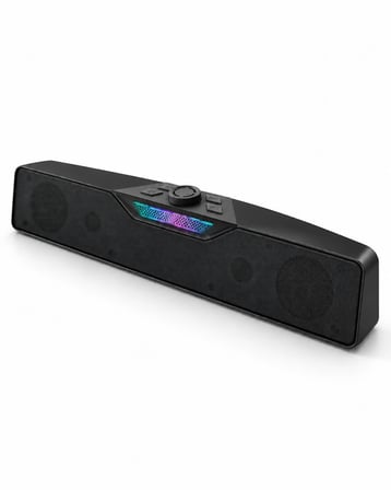 Döner Kontrol Düğmeli Rgb Işıklı Bluetooth 5.4 Hoparlör Type C Şarj Girişli Siyah